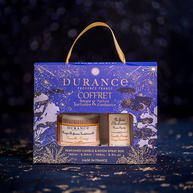 COFFRET BOUGIE ET PARFUM D’AMBIANCE CANNELLE-ORANGE